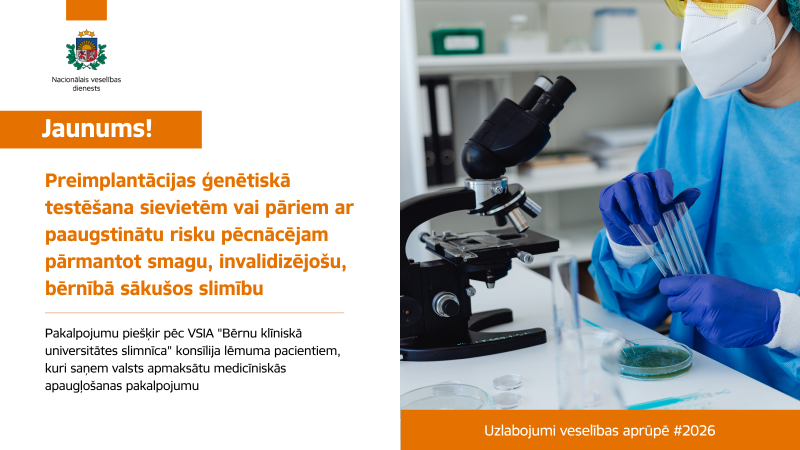 Vizuālis par jaunumiem veselības aprūpē no 2026. gada 1. jūlija