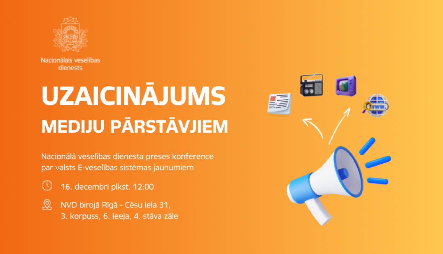 Preses konferencē informēs par valsts  E-veselības sistēmas jaunumiem 