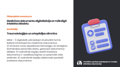 Medicīnas dokumentu digitalizācija ar mākslīgā intelekta atbalstu