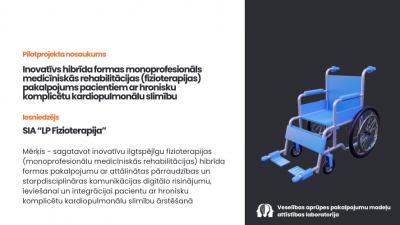 Inovatīvs hibrīda formas monoprofesionāls medicīniskās rehabilitācijas (fizioterapijas) pakalpojums pacientiem ar hronisku komplicētu kardiopulmonālu slimību