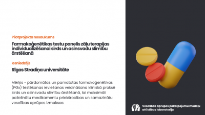 Farmakoģenētikas testu panelis zāļu terapijas individualizēšanai sirds un asinsvadu slimību ārstēšanā