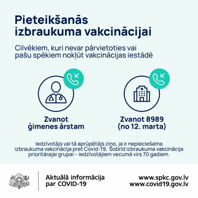 Pieteikšanās izbraukuma vakcinācijai