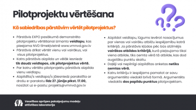 Pilotprojektu vērtēšana